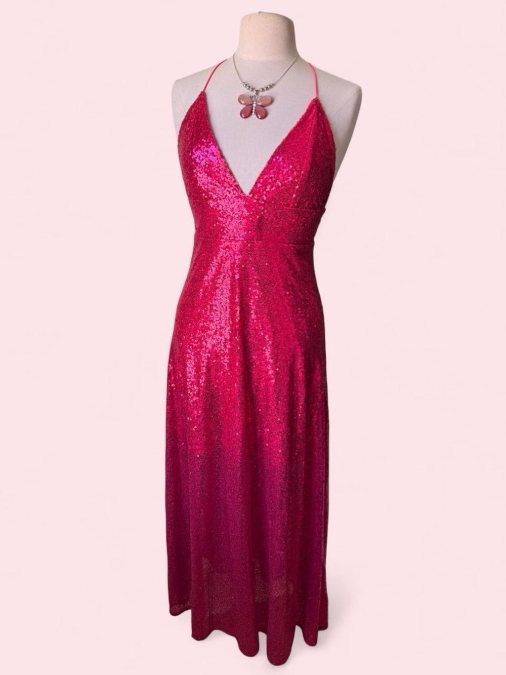 Nasty Gal magenta pink dress, size S